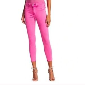 NWT L’AGENCE High Rise Ankle Margot Skinny Jeans Posey Hot Pink Size 25